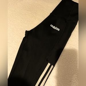 Adidas clinal it’s tights - essential white strips - black - size xs